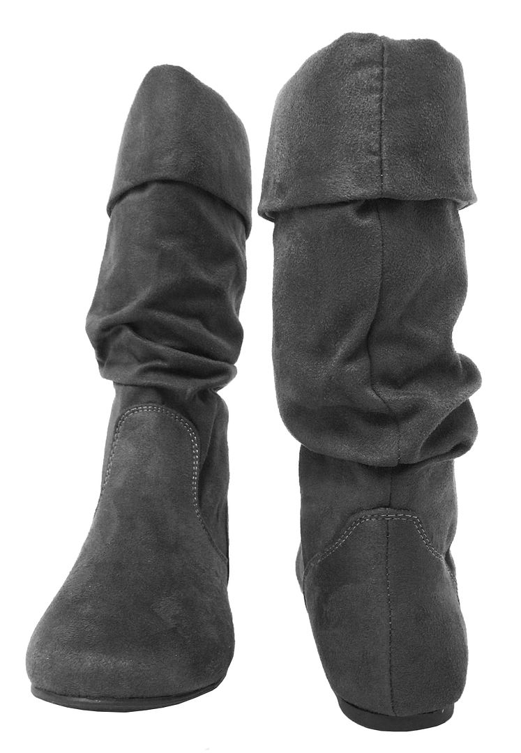 slouchy pull on boots